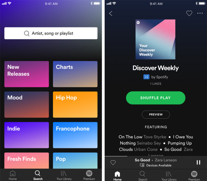 Spotify premium not in app store